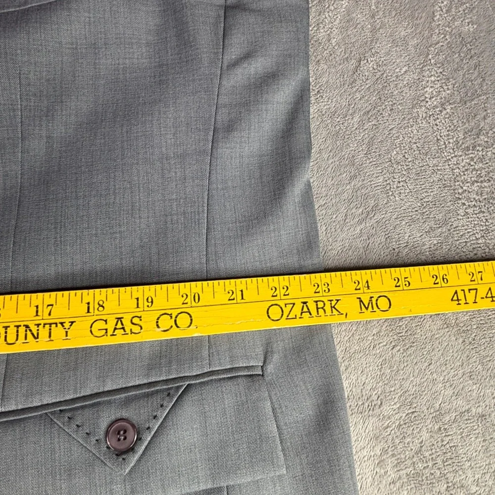 Stacy Adams Blazer‎ Mens 44R Grey 4-Button Peak Lapel Superlative 150s Lining